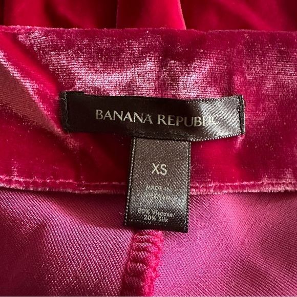 NEW Banana Republic Rita Maxi Velvet Dress XS Bright Berry - Picture 10 of 11